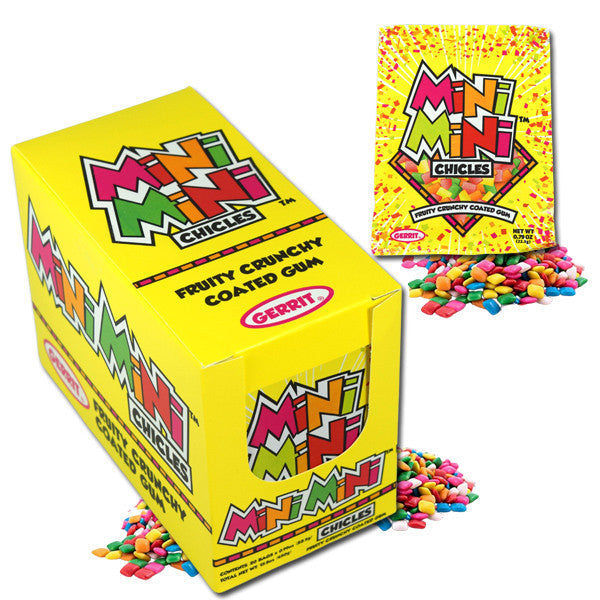 Gerrit's Chicles Mini Mini Fruit Gum (Tiny Chiclets) - 20 Bags