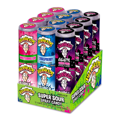 WarHeads Super Sour Spray Candy - 12 Count