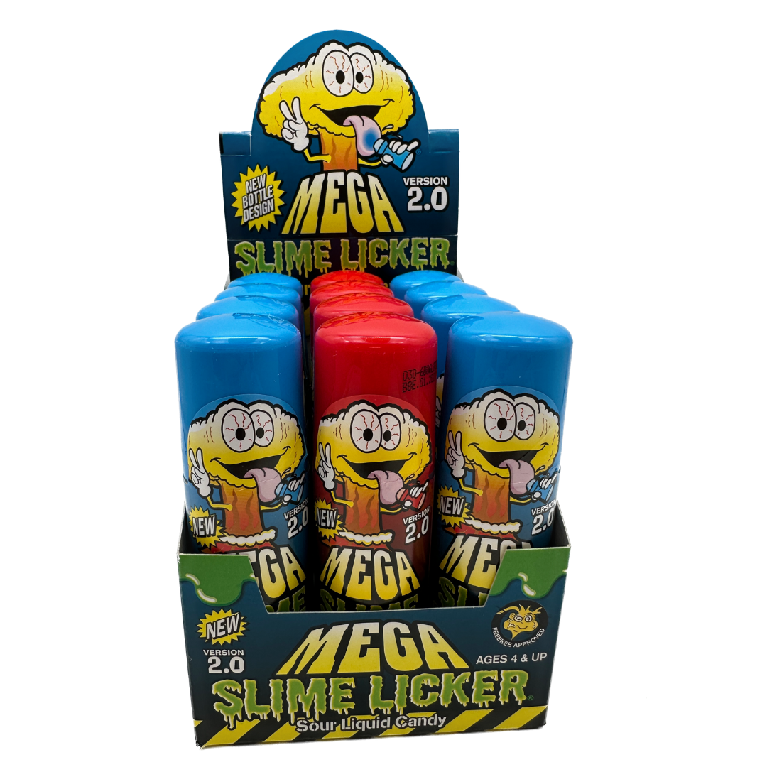 Toxic Waste Mega Slime Licker 2.0 Sour Rolling Liquid Candy - 3oz, 12 Count