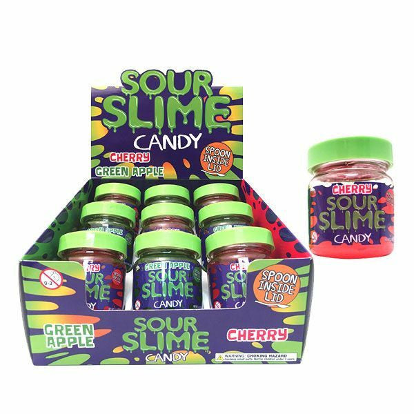 Boston America Sour Slime Candy with Spoon - 9 Count