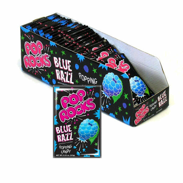 Pop Rocks Blue Raspberry Popping Candy - 24 Count