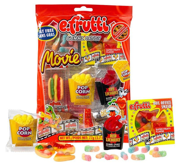 efrutti Gummi Movie Bag of movie-snack-shaped gummy candy