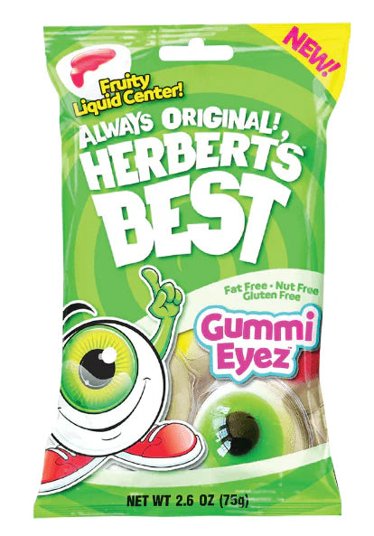 Herbert's Best Gummi Eyez 2.6 oz bag of gummy eyeballs