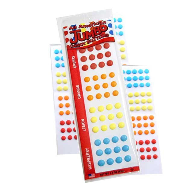 Jumbo Candy Buttons - 16 Inch Strip