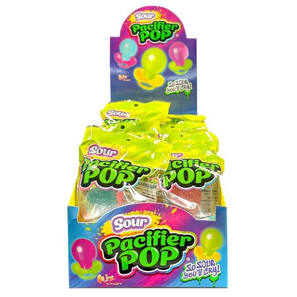 Flix Sour Pacifier Pops - 12 Count