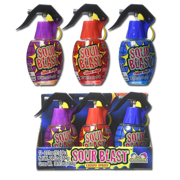 Kidsmania Sour Blast Grenade Spray Candy - 12 Count