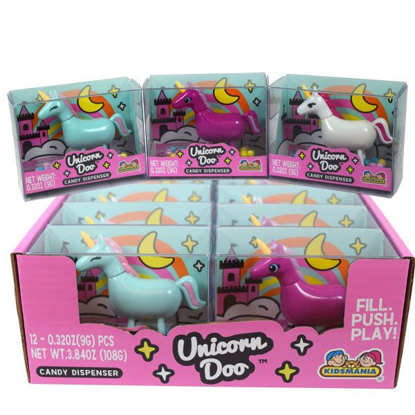 Kidsmania Unicorn Doo Doo Candy Dispenser - 12 Count